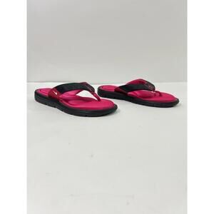 Nike Womens Comfort Footbed Flip Flops Black Pink Thong Sandals 354925-012 Sz 8